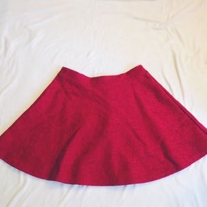 Forever 21 Red Skater Skirt